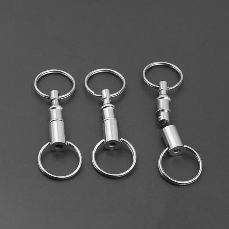 Double Head Key Keychain Outdoor Tactical EDC Survival Hanging Car Camping Carabiner Climbing Hiking Locking Padlock L0O6