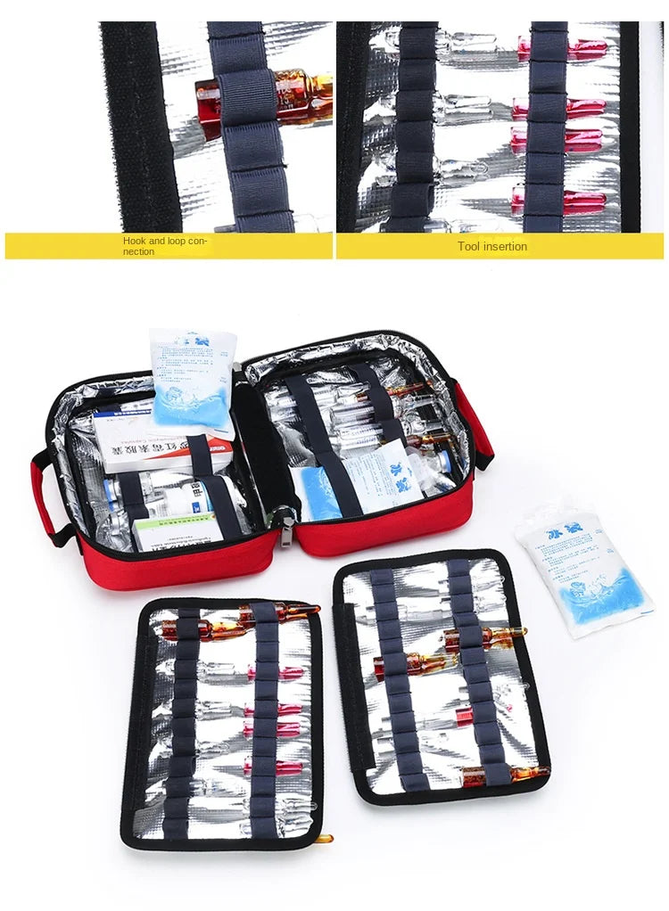 Family Outdoor Medical First Aid Bag Portable Small-scale Refrigerated Emergency Kit Waterproof Wear-resistant Sport Travel Bag