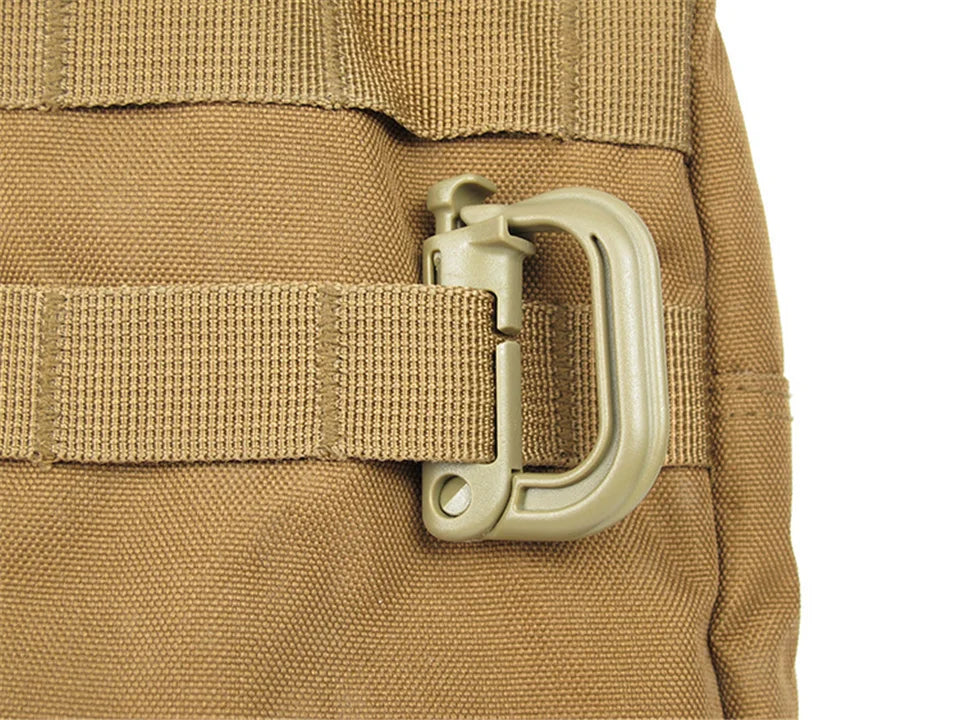 Plastic D-Ring Tactical Carabiner Keychain Hard Polymer Hanging Hook Buckle Clip Survival Tool for Outdoor Travelling Camping