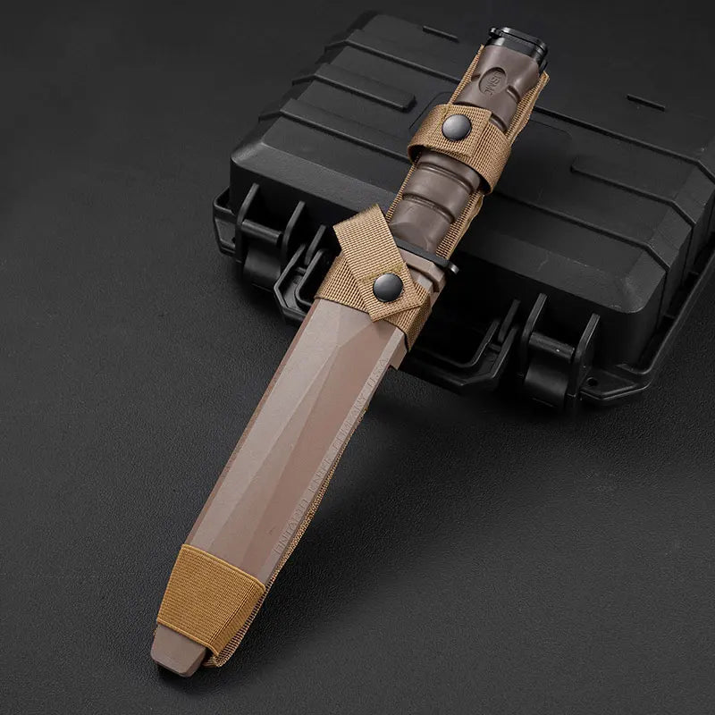 1pc，Outdoor camping knife, high-hardness mountaineering knife, jungle exploration knife, survival knife, hunting knife