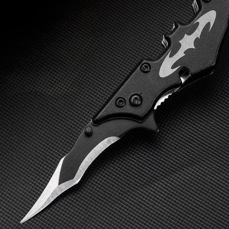 Bat folding Mini Stainless Steel Folding Knife Portable EDC Pocket Knife Multi-purpose Cutting Knife for Box Cutter Camping