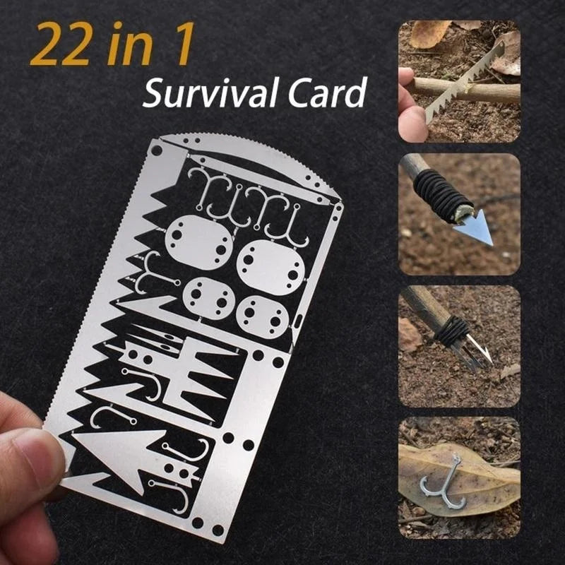 Emergency Tool EDC Credit Card Multifunctional Pocket Hunting Knife Outdoor Sports Camping Hiking SOS Survival Rescue Multitool