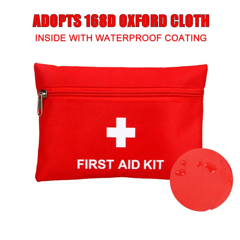 50pcs Set Portable First Aid Kit Red Car Emergency Kit Accessories For Home Family Travel Outdoor Emergency Medical Treatment