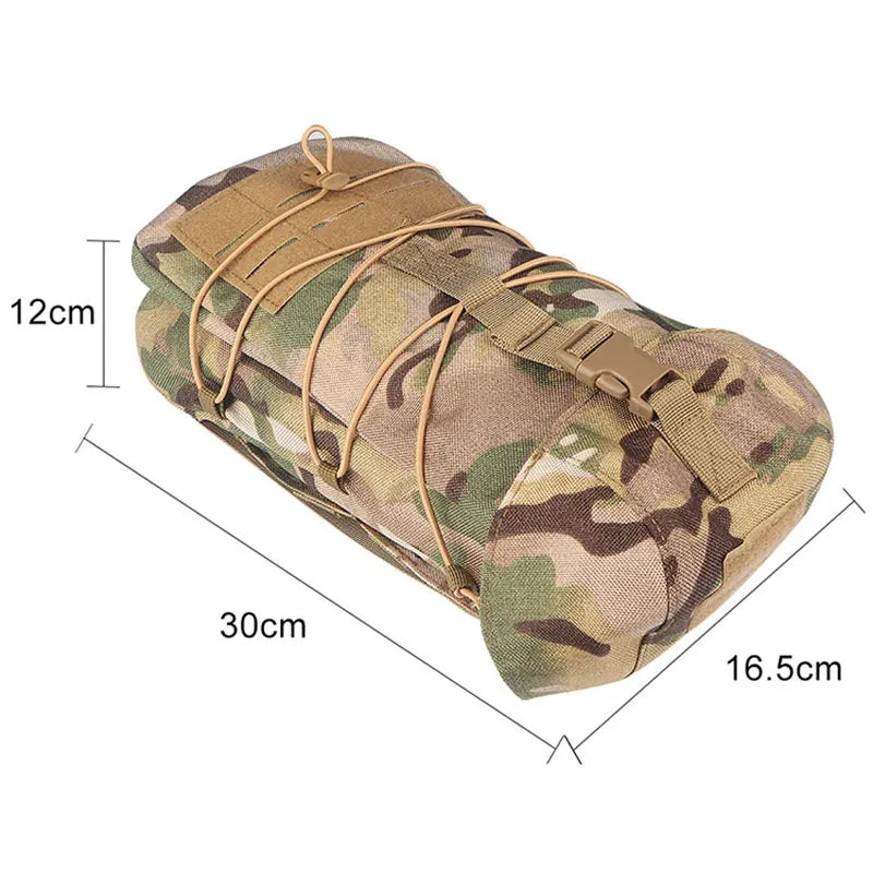 GP Tactical Storage Pouch, Large Quick Dry Recycling Bag, Utility Sundry Bag, Waist Belt, Universal Molle Expansion Pouches