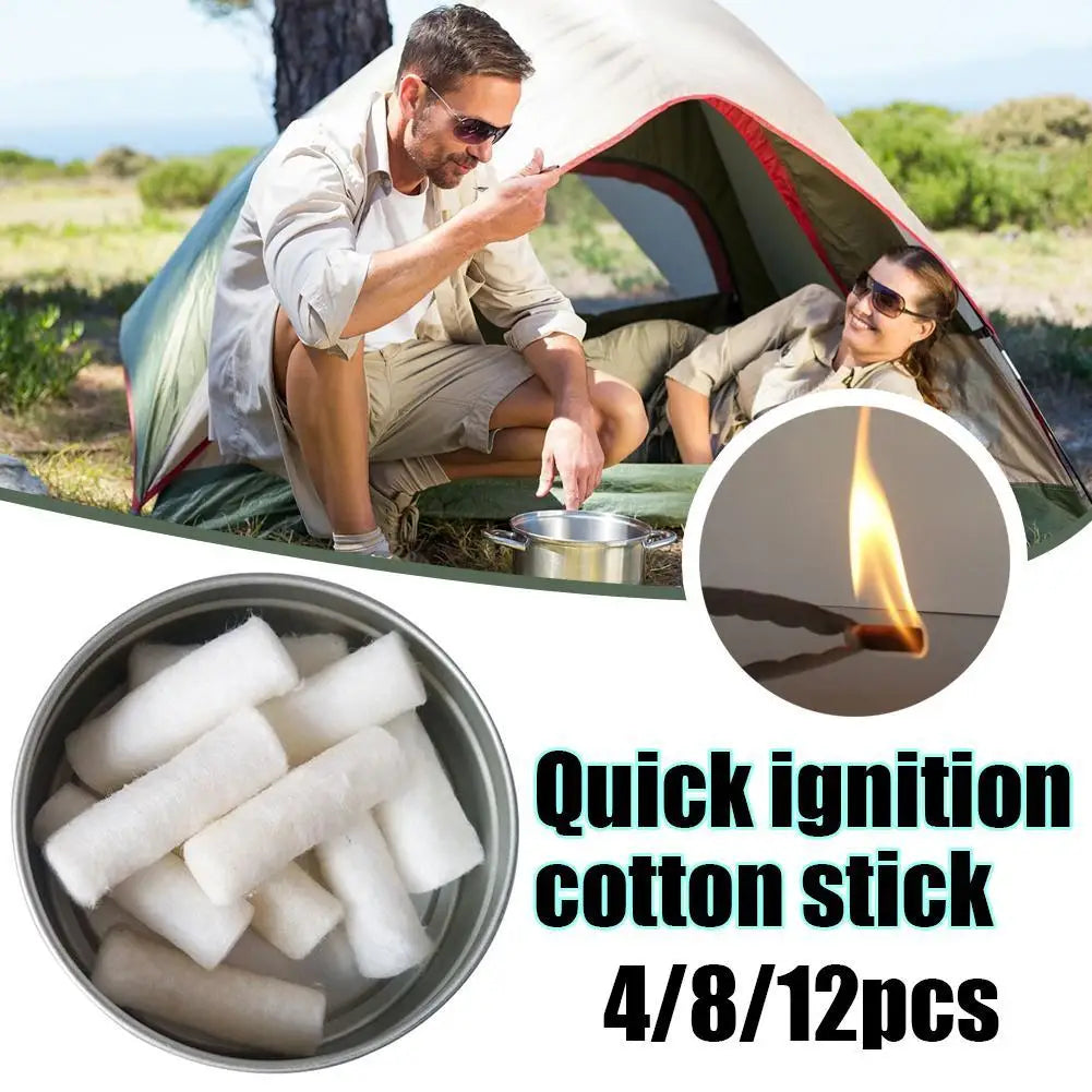 Outdoor Camping Paraffin Swab Survival Fire Starting Starter Tool Cord Gear Rope Fire Kit Waxbraided Natural Tinder Camping I9E2