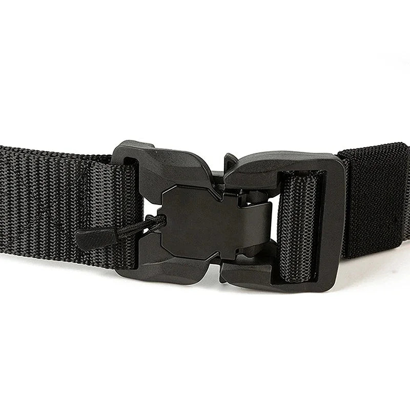 Tactical Belt Magnetic Buckle Quick Release Elastic Belt Casual Nylon Tooling Training Belt Men Trousers Belt