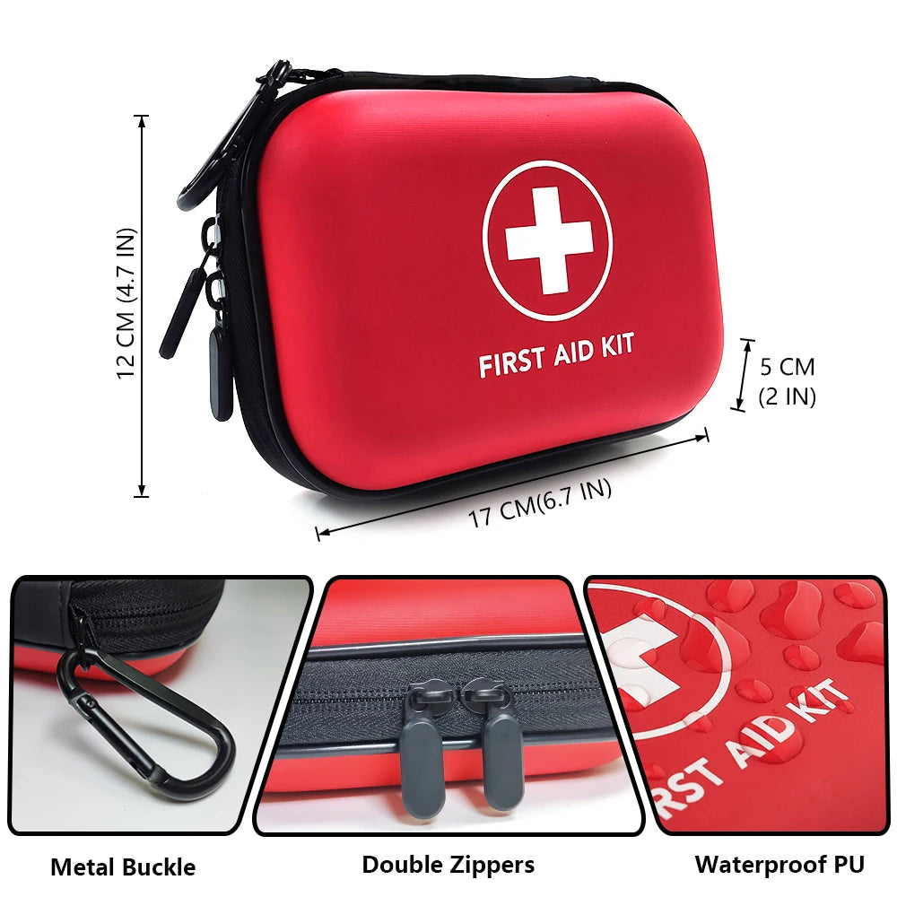 All Purpose First Aid Kit Emergency Medical Portable Bag for Outdoor Camping Hiking Home Emergency Rescue Equipment Supplies