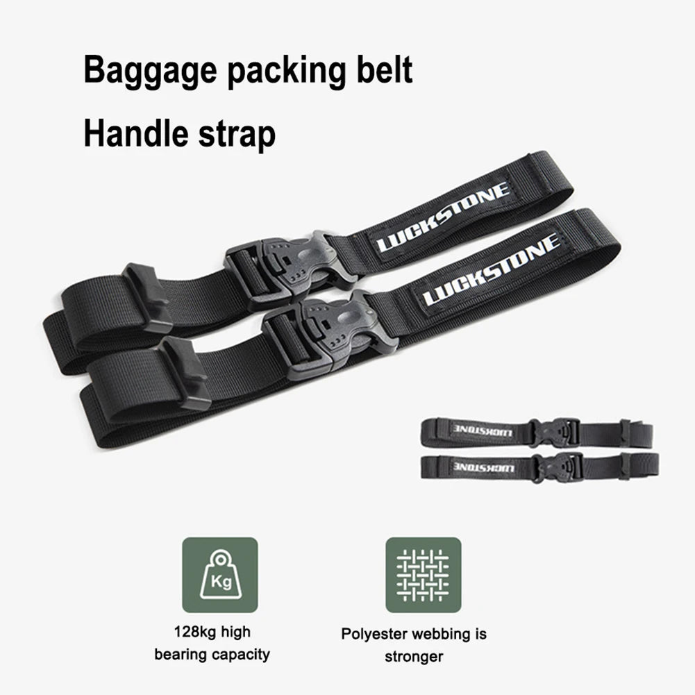 2pcs Luggage Strap Multifunctional Portable Travel Luggage Strap Wear Resistant Strong Load-bearing for Camping Hiking Travel