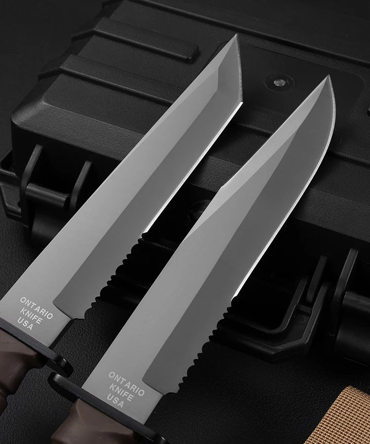 1pc，Outdoor camping knife, high-hardness mountaineering knife, jungle exploration knife, survival knife, hunting knife