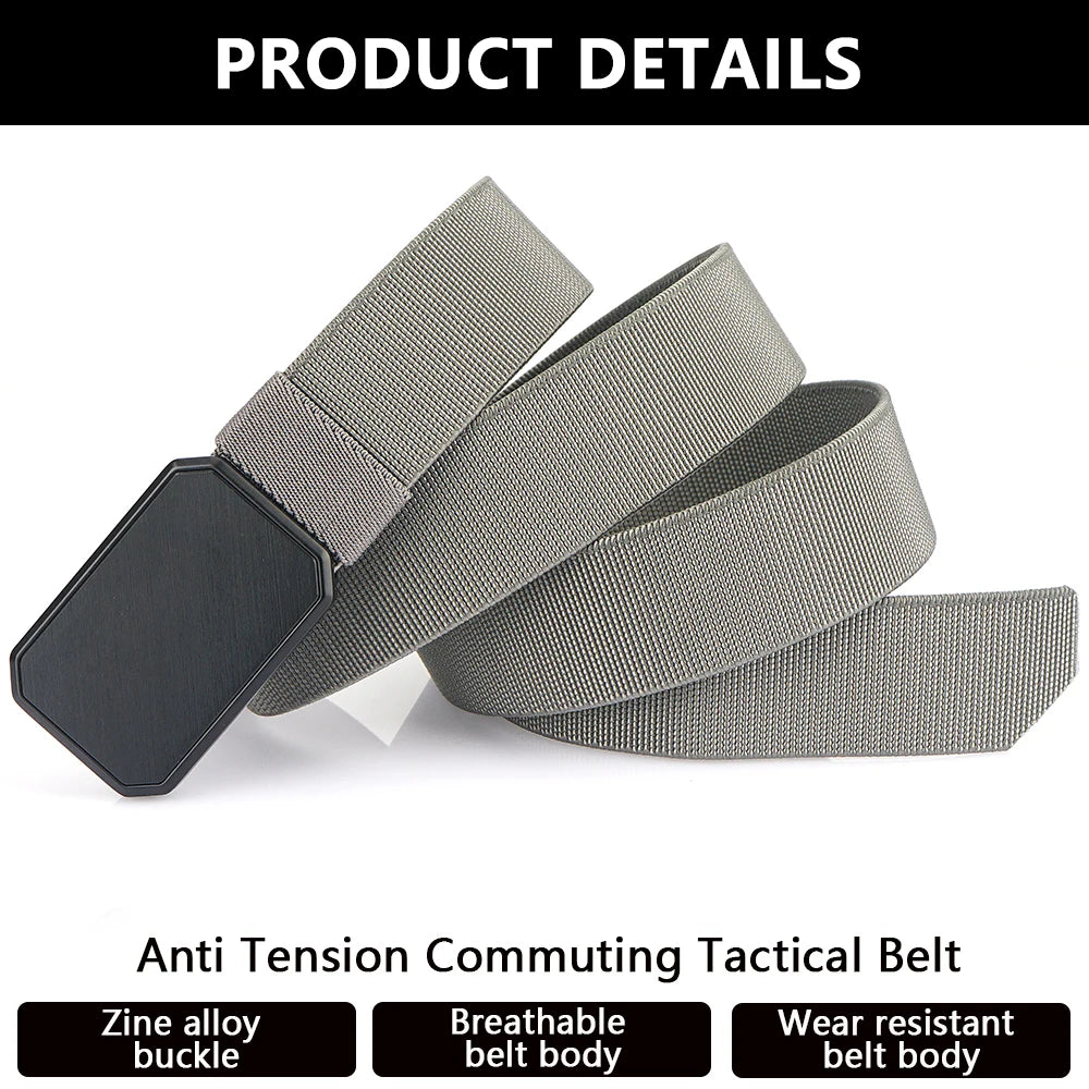 TUSHI Men Aluminium Outdoor Hunting Magnetic Tactical Belt Multi Function Combat Survival Quality Marine Corps Canvas Nylon Belt