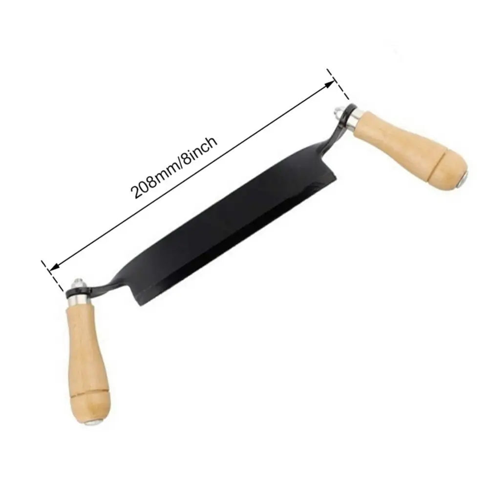 Manganese Steel Draw Knife Woodworking Drawknife for Wood Debarking Straight Draw Shave Tool