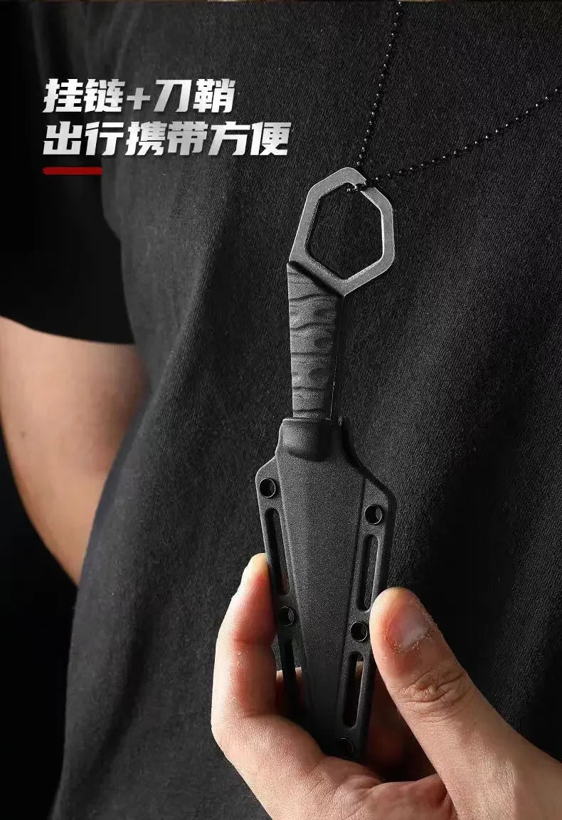 2024 new outdoor mini necklace knife, portable edc camping survival knife, high hardness and durable multi-functional knife