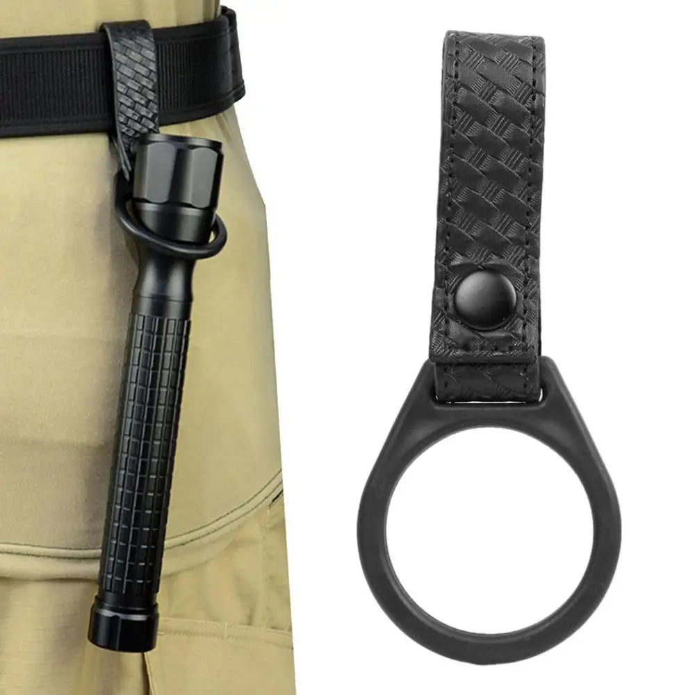 Flashlight Case Nylon Ring Clip Leather D-Cell Holder Webbing Buckle Hook Belt Backpack Hanger Water Bottle Holder Clip