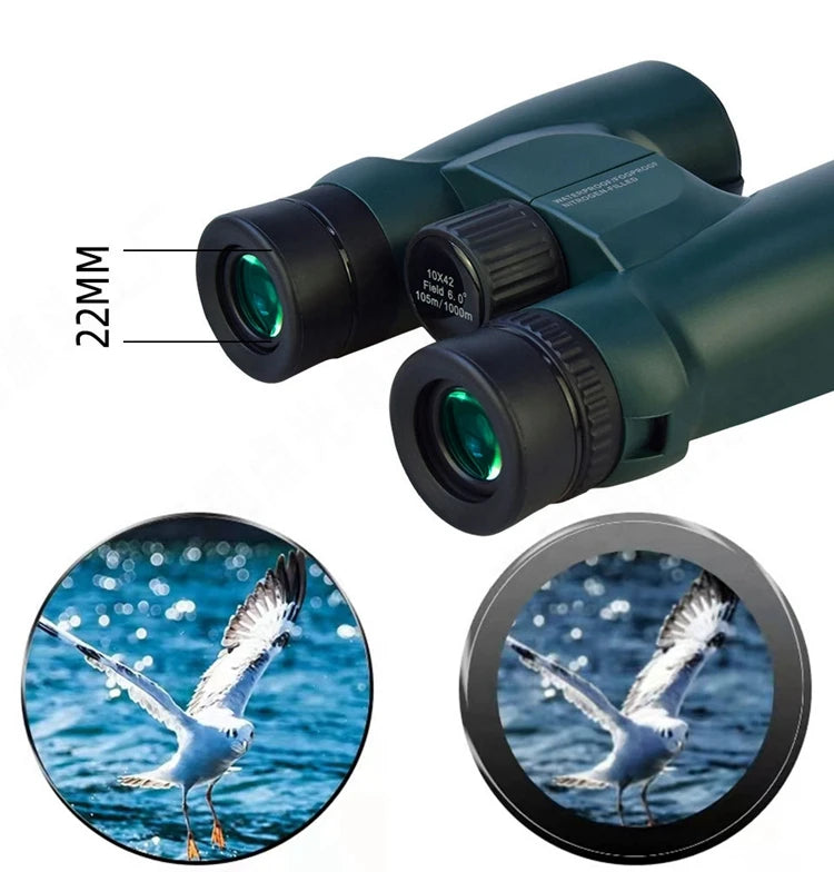 10x42 HD BAK4 Binoculars Powerful Military Nitrogen Waterproof Professional Telescope f Hunting Outdoor Bird Watching Camping