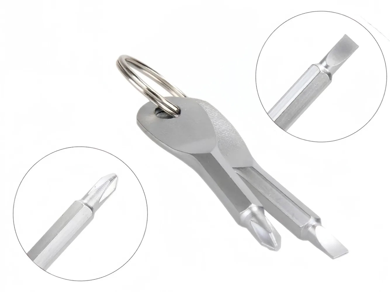 2Pcs Keychain Key Ring Phillips Screw Mini Portable Screwdriver Outdoor Survival Edc Camping Gear Climbing Multi Tool