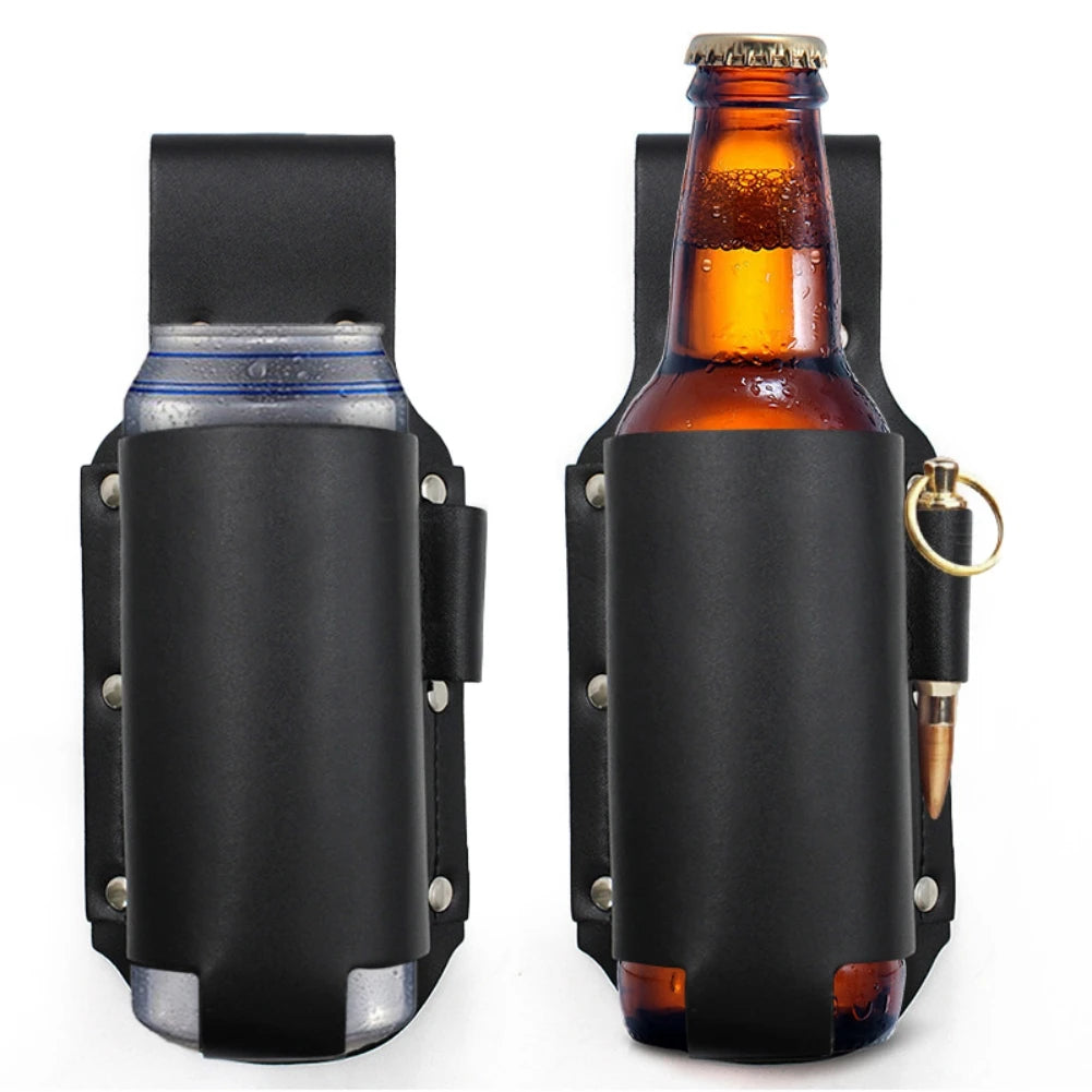 1Pcs Climbing Camping Hiking Holster Portable Bottle Waist Beer Belt Bag Handy Wine Bottles Beverage Can Holder