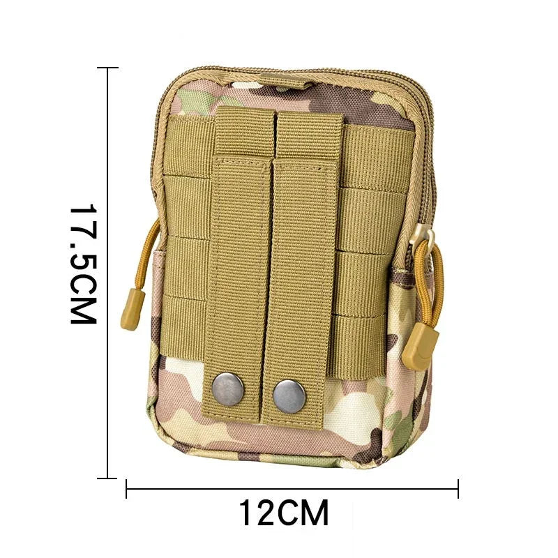 Men Molle Pouch Belt Waist Bag Edc Phone Pocket Pack Running Camping Bags Soft Back Hunting Accessories