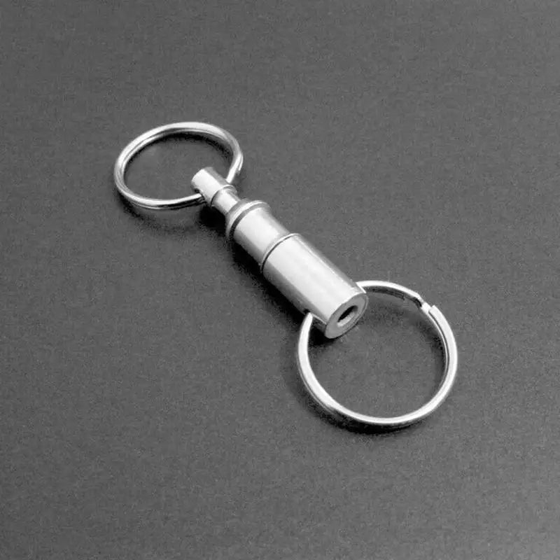 Double Head Key Keychain Outdoor Tactical EDC Survival Hanging Car Camping Carabiner Climbing Hiking Locking Padlock L0O6