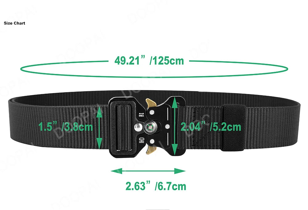 Doopai Men's Belt Army Outdoor Hunting Compass Tactical Multi Function Combat Survival Marine Corps Canvas Nylon Luxury Belts