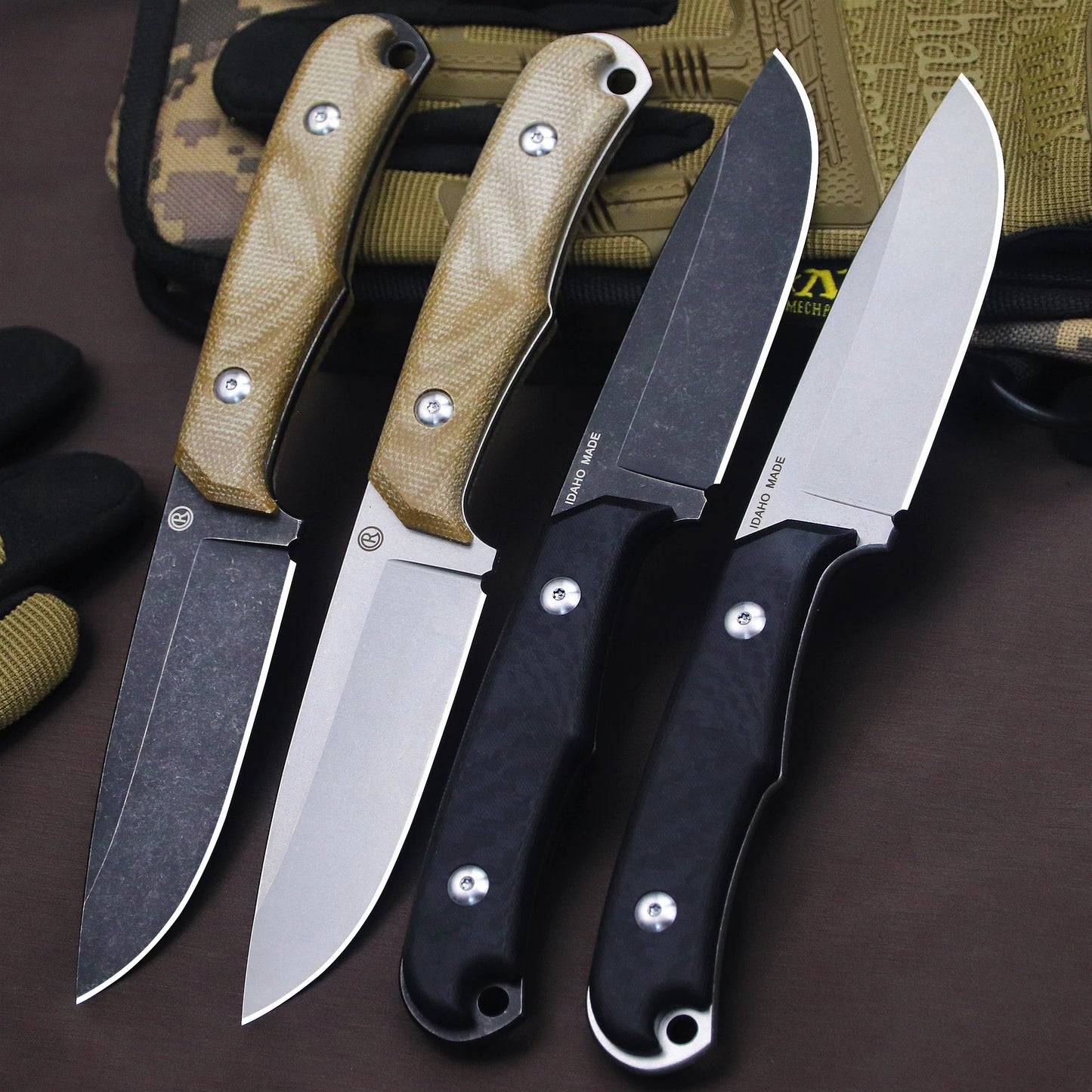 RSA C.R(Backpackers) 12C27 Steel Full Tang Hunting Knife, carbon fiber/linen handle survival Knife, EDC Jungle Knife