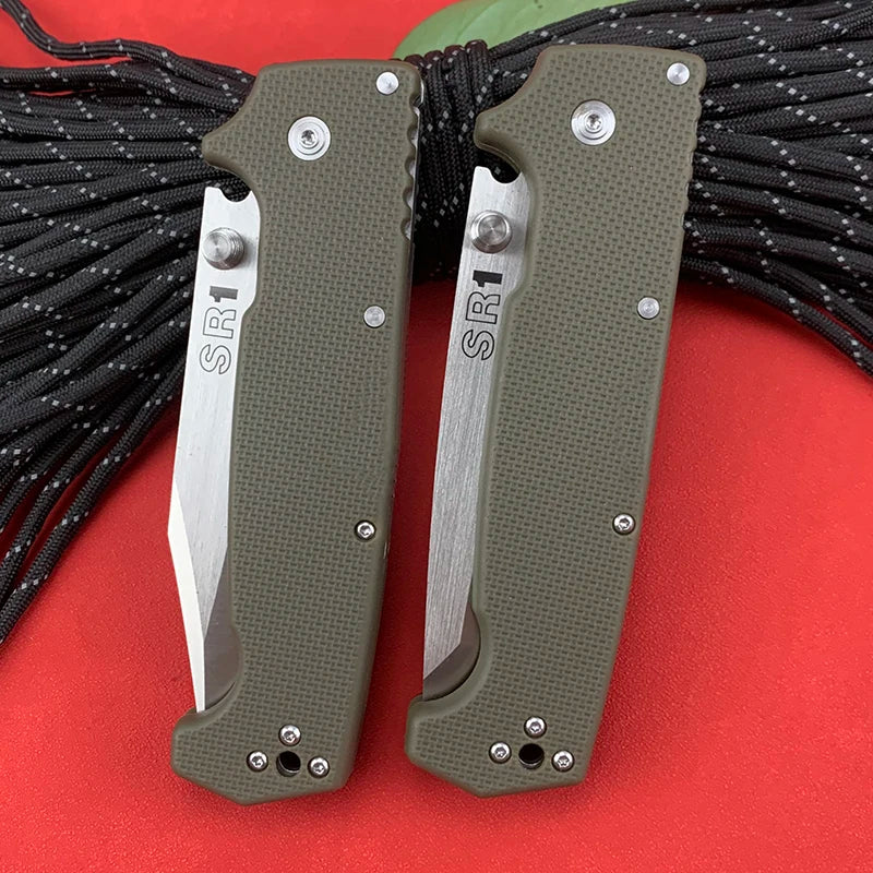 New Knives 2024 SR EDC Folding Knife Nylon Fiber Handle Tanto Professional Outdoor Survival Multi-tool Pocket Knives for Men