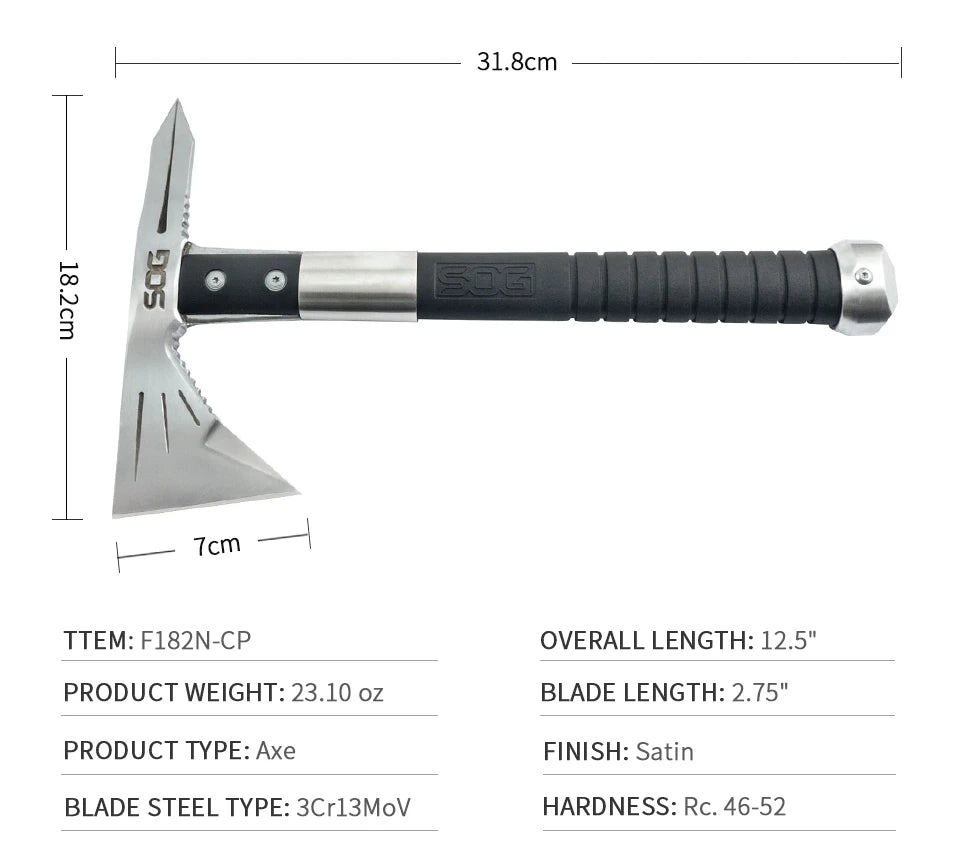 SOG VOODOO HAWK MINI AXE Outdoor Survival Camping Jungle Hunting Hatchet Military Tactical Tourist Hand Tools Firewood Axe-F182N