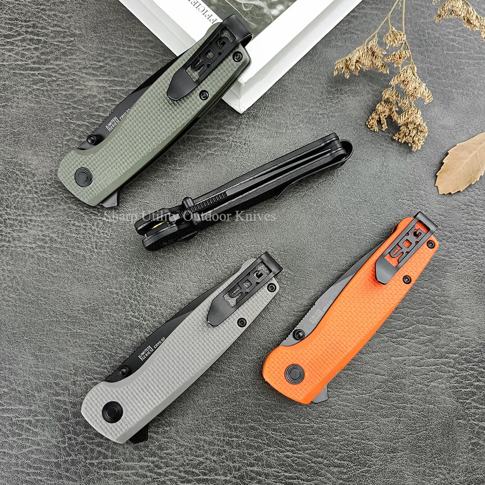 D2 Multifunctional Tactical Folding Blade Knife Nylon Fiber Handle Utility EDC Outdoor Camping Survival Knives Fruit Cutter