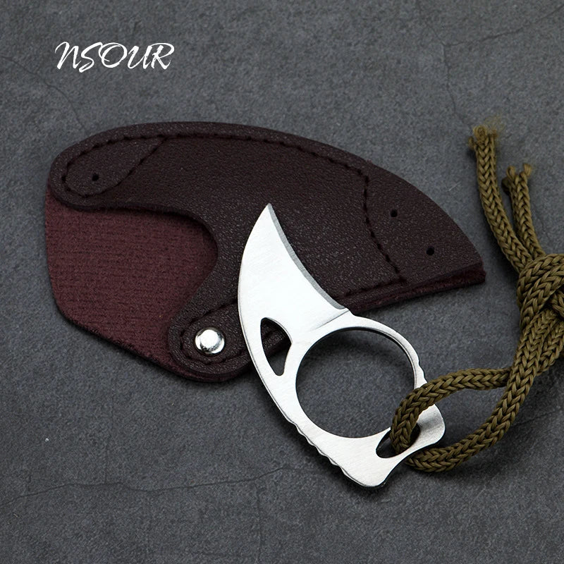 Necklace knife portable self-defense pendant unboxing stainless steel portable outdoor knife survival knife non foldable knife