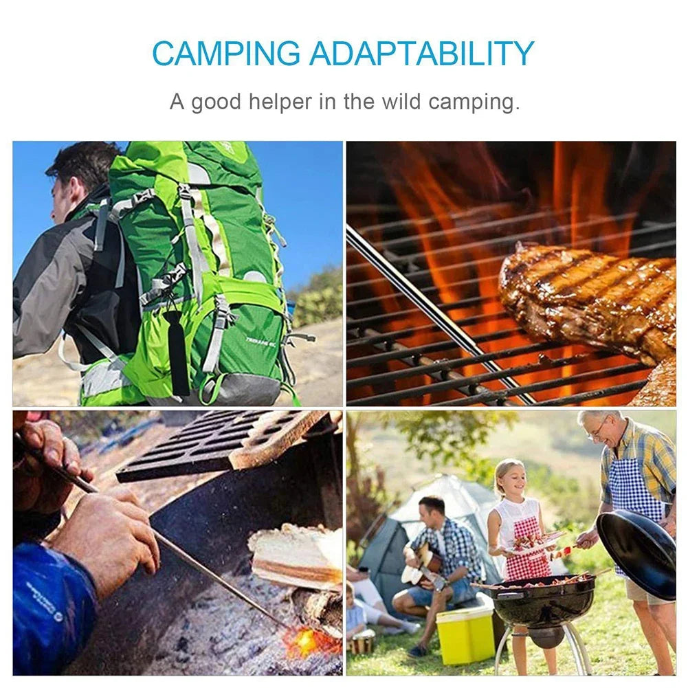 Outdoor Cooking Blow Fire Tube Portable Camping Fire Pipe Survival Tools Portable Fire Starter Tube Retractable Camping Blowpipe