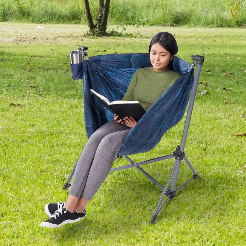 Outdoor Portable Folding Hammock Camping Chair Camping Portable Hammock Chair Garden Folding Hammock Chair Outdoor Garden Chair