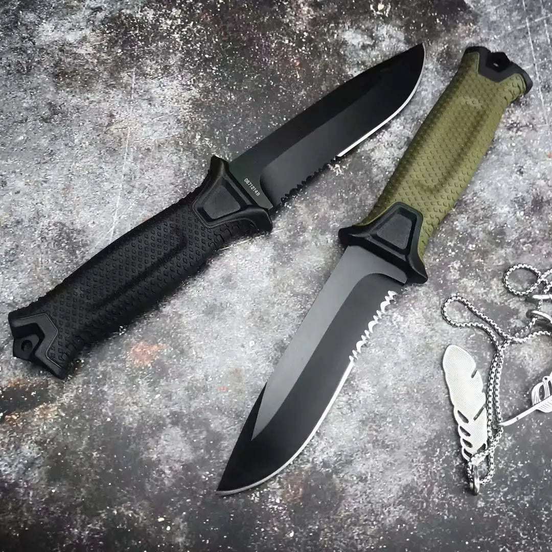 GB Stainless Steel Outdoor Survival Knife Portable Camping Pocket Knife Military Tactical Knives Bushcraft Survival Hunting EDC