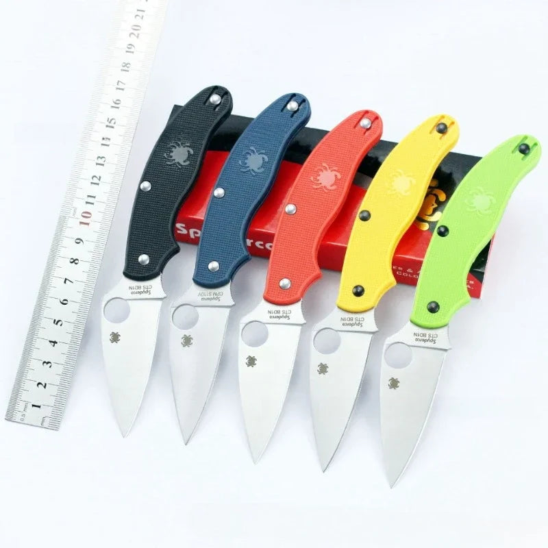 Multi Functional Outdoor Folding Knife with Nylon Fiber Handle High Hardness for Camping and Self-defense Portable Cutting Tool