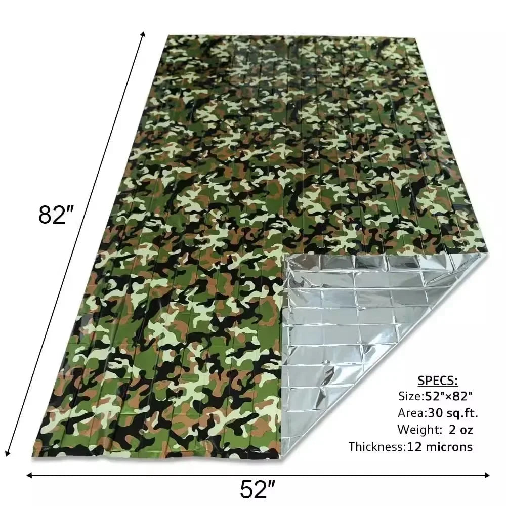 1pcs Camouflage Outdoor Camping Survival Sun Tent Shelter Tarp Portable Lightweight Rainproof Mat RainTent Tarp Shelter