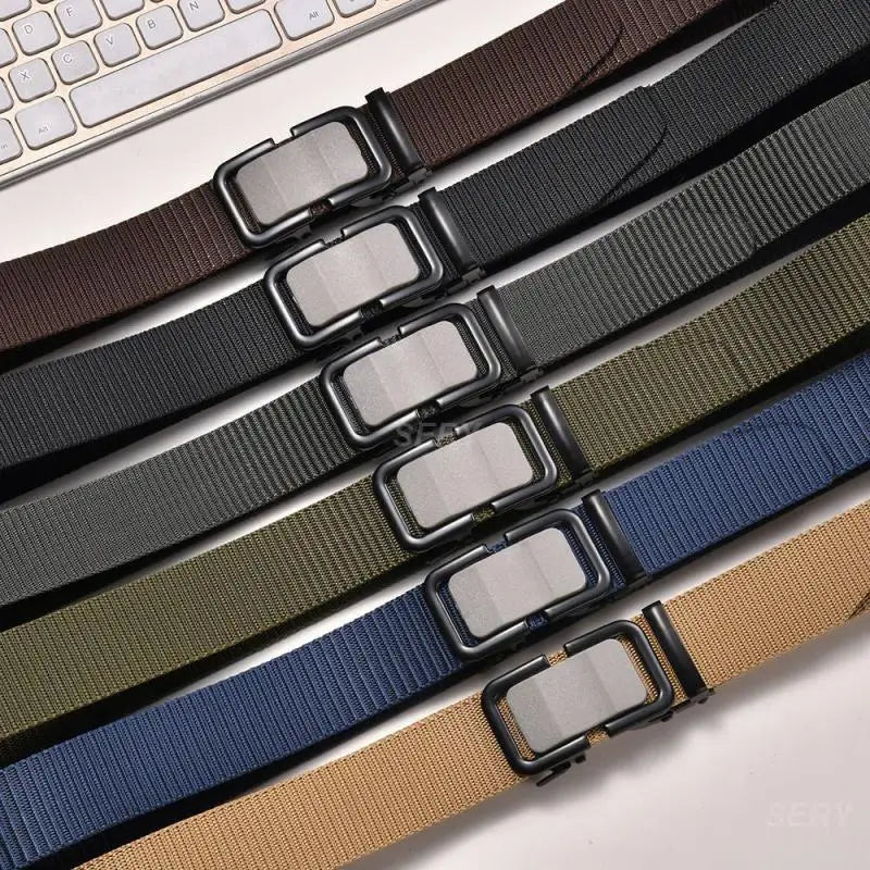 Nylon Belt Adjustable Automatic Buckle 120cm Long Belt Sports Accessories Outdoor Equipment Customer Favorite Mens Belt Belt