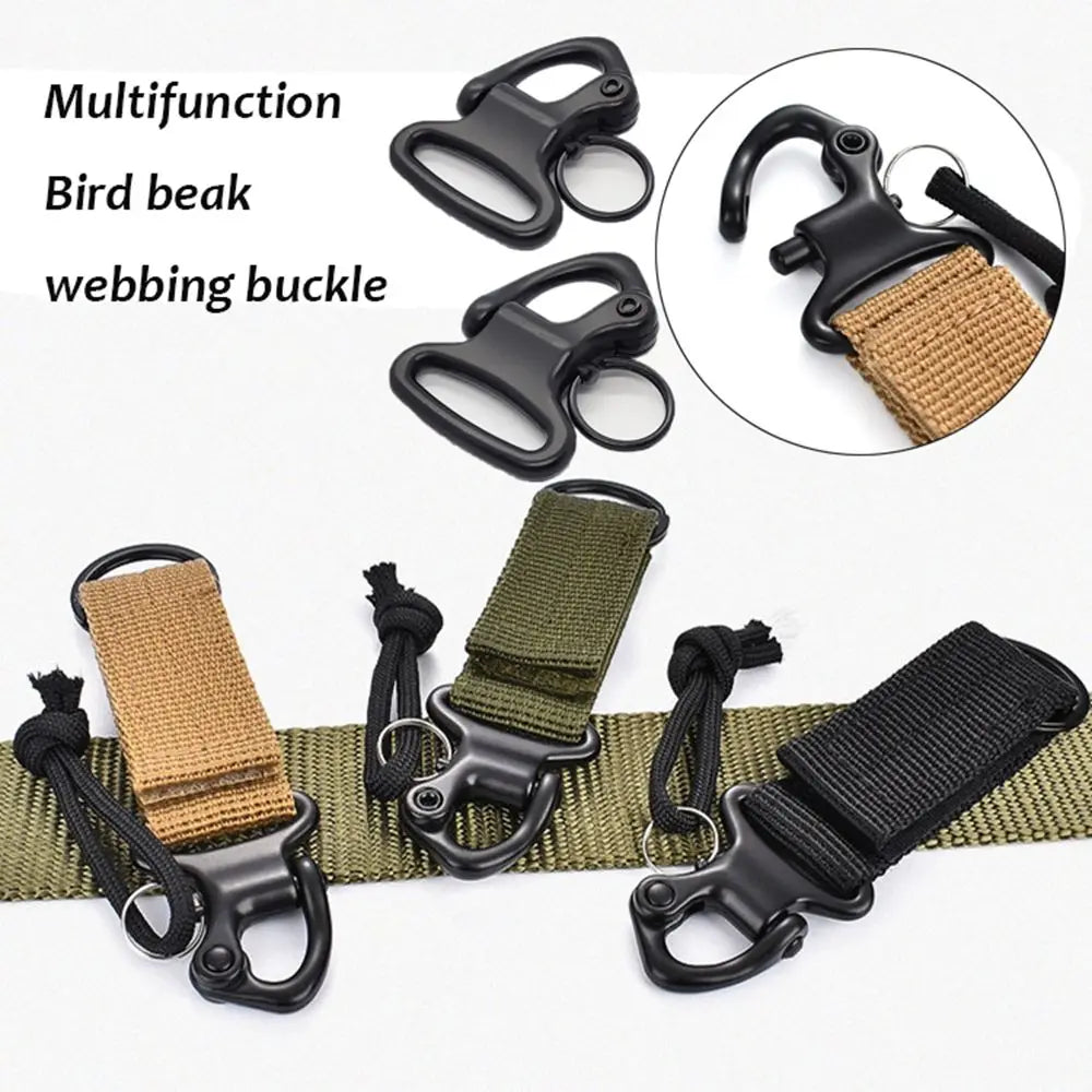 Attach Belt Clip Outdoor EDC Clasp Webbing Backpack Strap Tactical Holder Hooks Quickdraw Carabiner Water Bottle Hanger