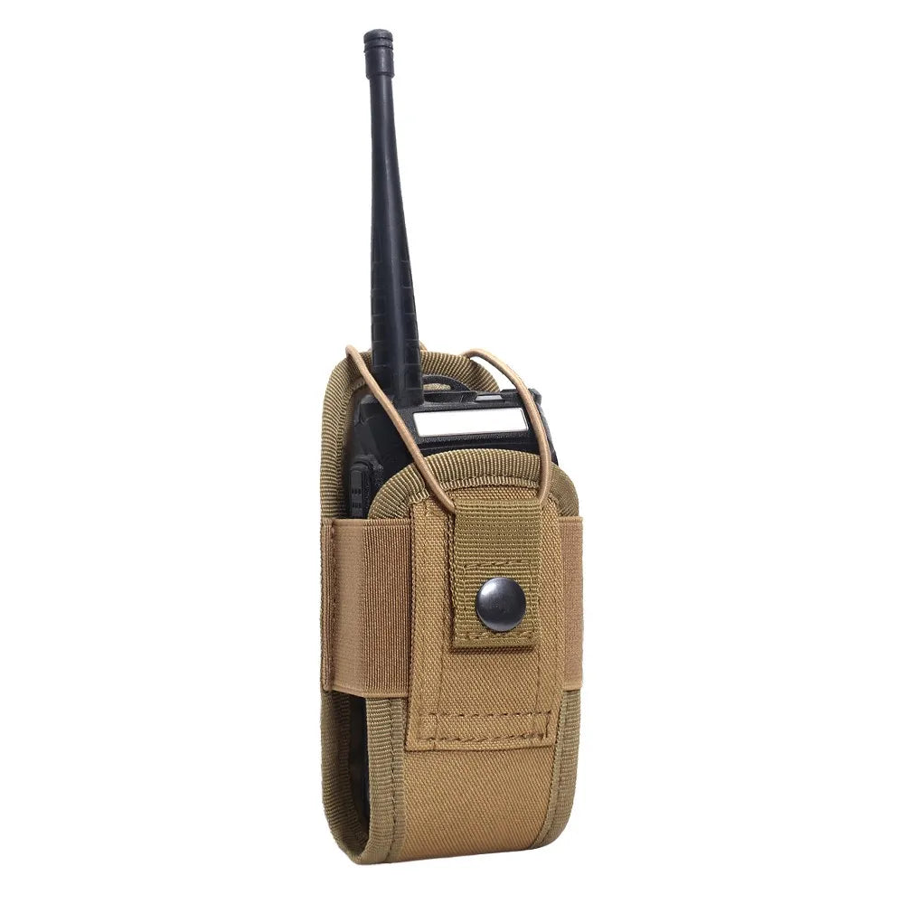 Molle Radio Walkie Talkie Pouch Waist Bag Holder Pocket Portable Interphone Holster Carry Bag for Hunting Camping