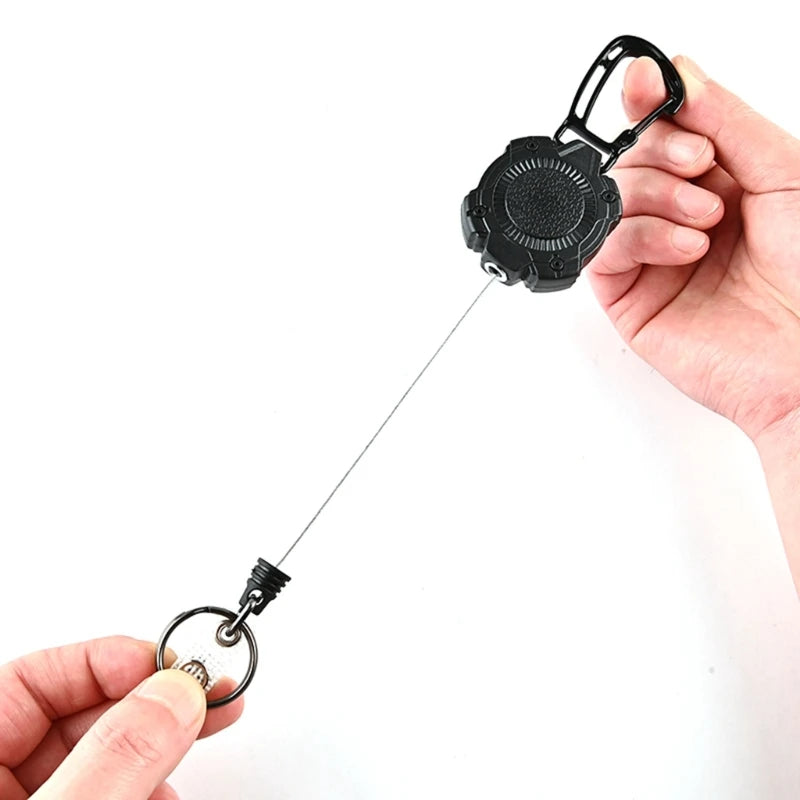 Anti-theft Retractable Keychain Retractable Hook Keychain Stainless Steel Rope Keyholder Keyring Accessories 80cm