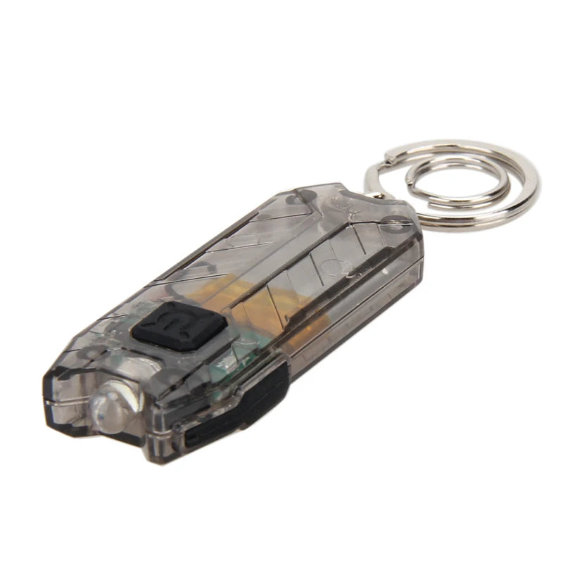 1pc Portable 45LM 2 Modes LED Light Keychain Mini Flashlight Rechargeable USB Torch LED Light Key Chain Camping Outdoor Tools