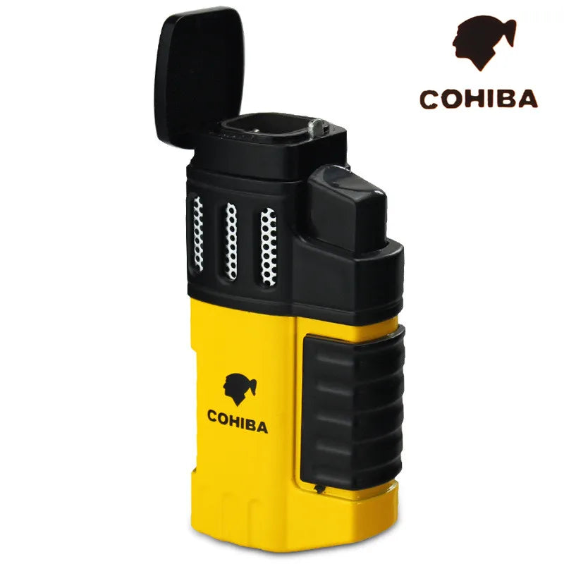 New COHIBA Lighter High Power Blue Flame Cigar Creative Lighter Torch Outdoor  Barbecue for Camping Taste Men's Gifts