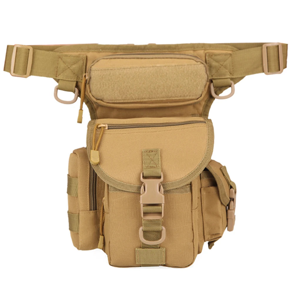 Men Waist Fanny Pack Leg Bag Military Tactical Motorcycle Rider Camera Sports Travel Nylon Male Bum Hip  Belt Thigh Fanny Bags