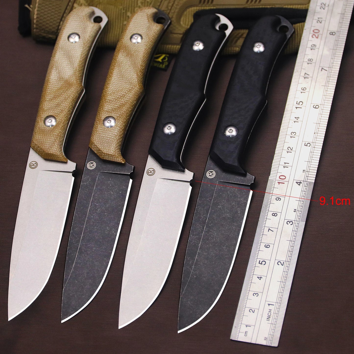 RSA C.R(Backpackers) 12C27 Steel Full Tang Hunting Knife, carbon fiber/linen handle survival Knife, EDC Jungle Knife