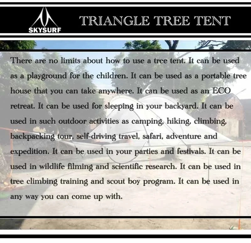 Single Person Hiking Traveling Tree Tent Outdoor Camping Tree Hammock Bed Ultralight Multi-functional Three Trees Hanging Bed