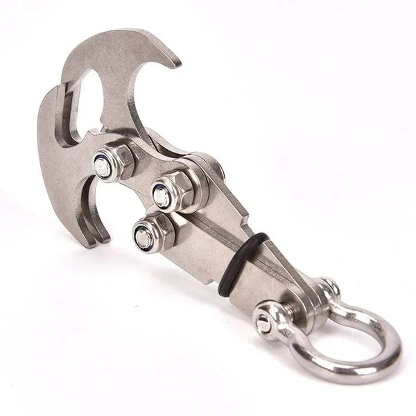 Outdoor Stainless Steel Mountaineering Hooks Folding Multifunctional Grab Hooks Survival Outdoor Climbing Camping Gear Tools