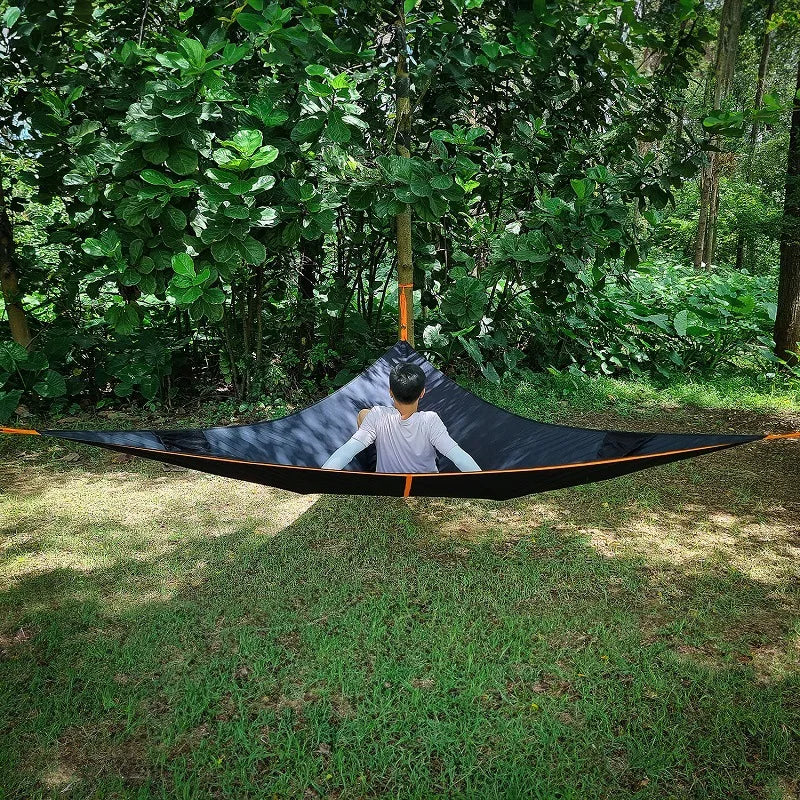 Triangle hammock outdoor camping suspended suspended overhead hammock portable park camping anti roll hammock