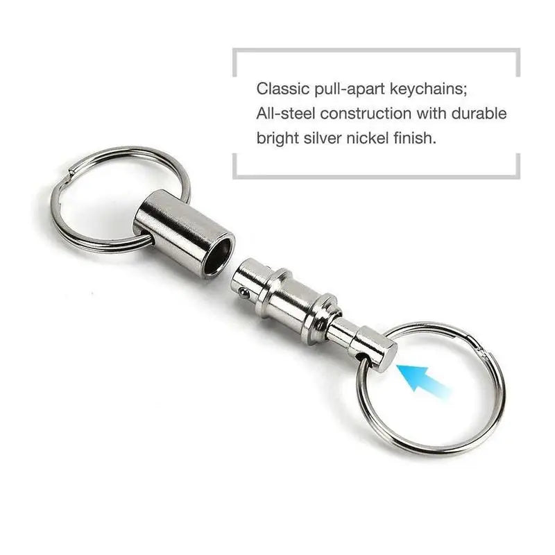 Double Head Key Keychain Outdoor Tactical EDC Survival Hanging Car Camping Carabiner Climbing Hiking Locking Padlock L0O6