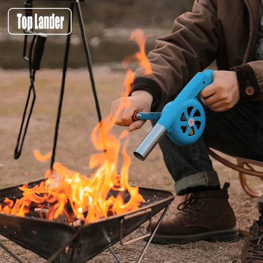 Portable Hand Crank Fan BBQ Fan Manual Air Blower Fast Fire Starter Grill Picnic Barbecue Outdoor Camping Stove Accessories