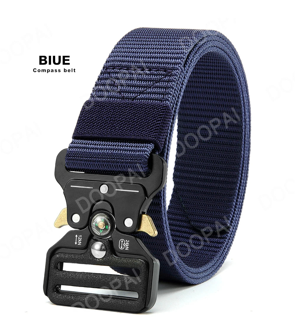 Men's Belt Army Outdoor Hunting Compass Tactical Multi Function Combat Survival Marine Corps Canvas For Nylon Male Luxury Belts