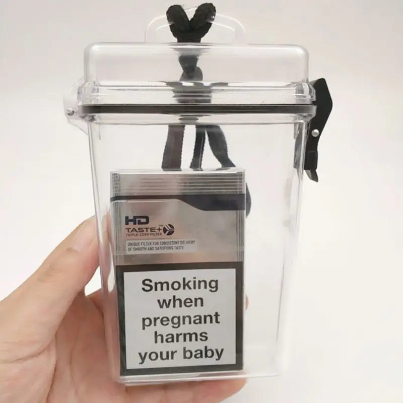 Cigarette for Case Box Chain Neck-hung Plastic Transparent for Camping, Rafting Drop Shipping