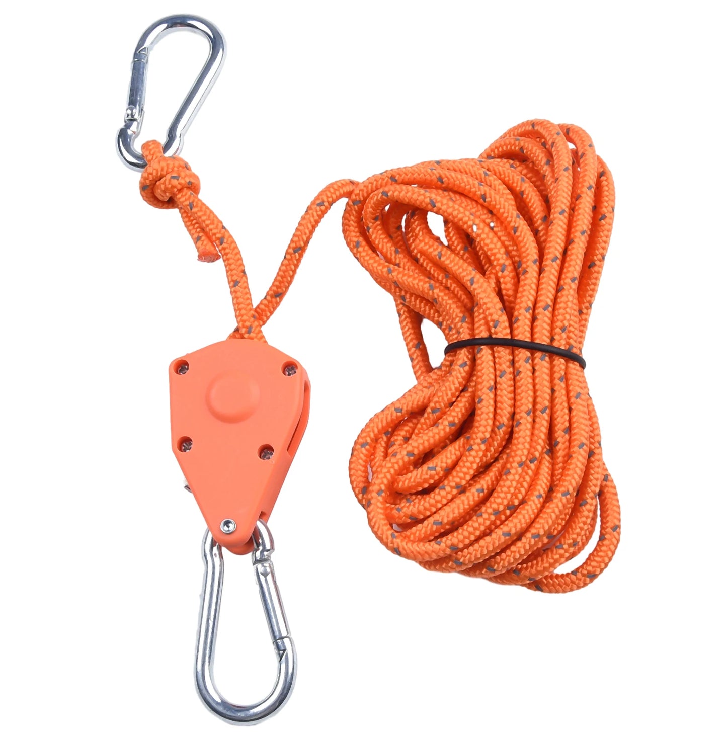 Secure and Fast Locking Tent Rope Hanger, Adjustable Lanyard Pulley Hook, Perfect for Outdoor Adventures and Sleeping Bags