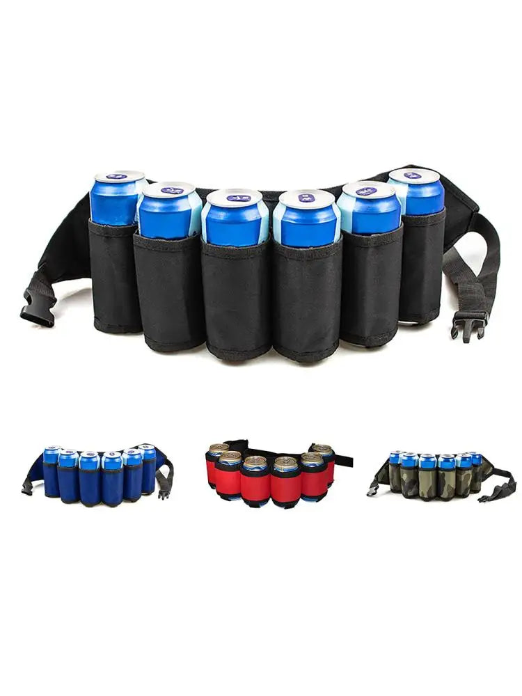 Climbing Camping Hiking Holster Portable Bottle Waist Beer Belt Bag Wine Bottles Beverage Can Holder Hanging Organizer drop ship